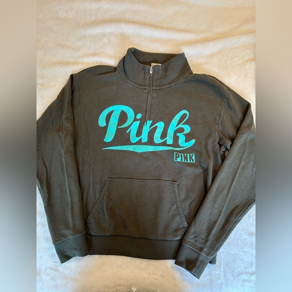 PINK Victoria’s Secret Quarter-Zip Sweatshirt - Picture 1 of 3